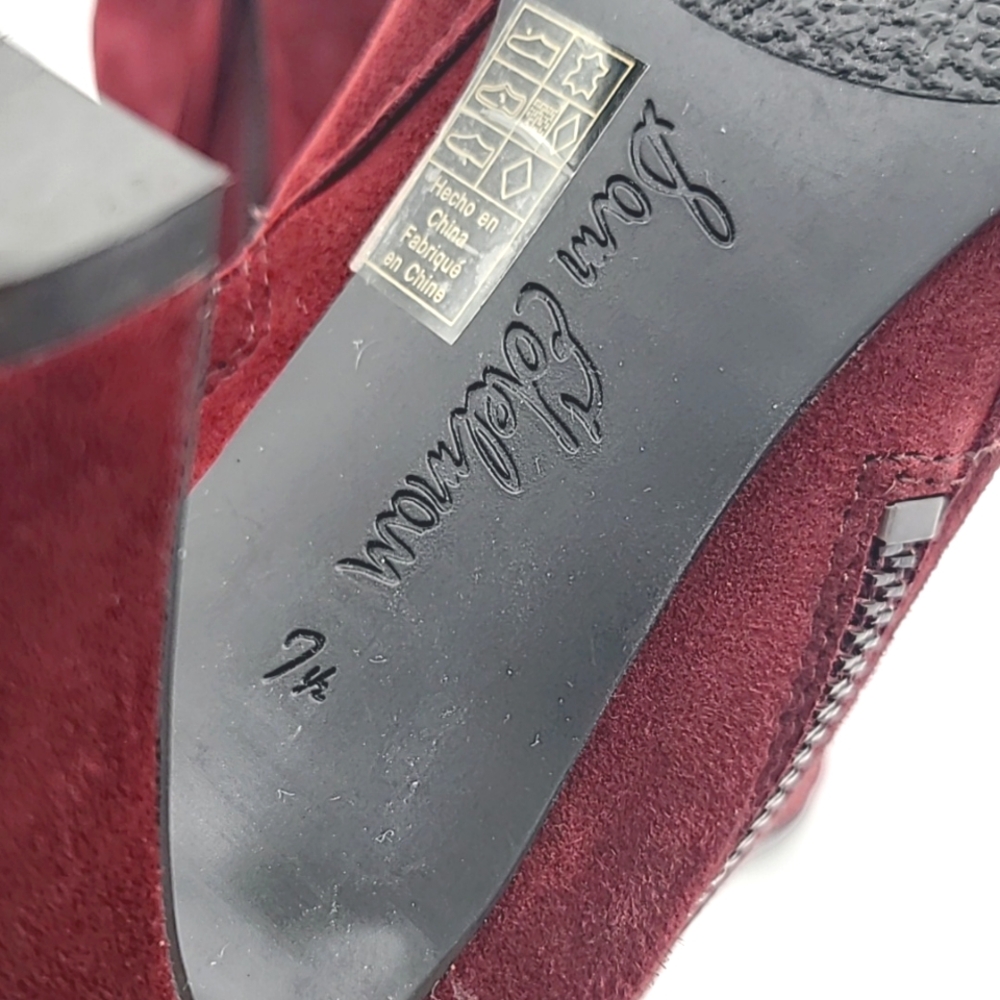 Sam Edelman Sadee Burgundy Suede Ankle Booties - Picture 5 of 8